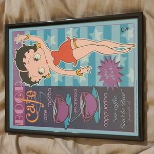Framed betty boop Cafe print